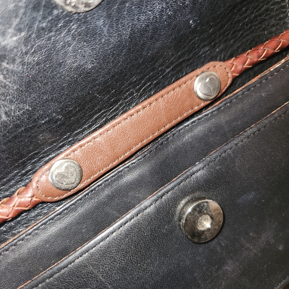 Brighton Two-Tone Leather Crossbody Bag - Picture 8 of 11